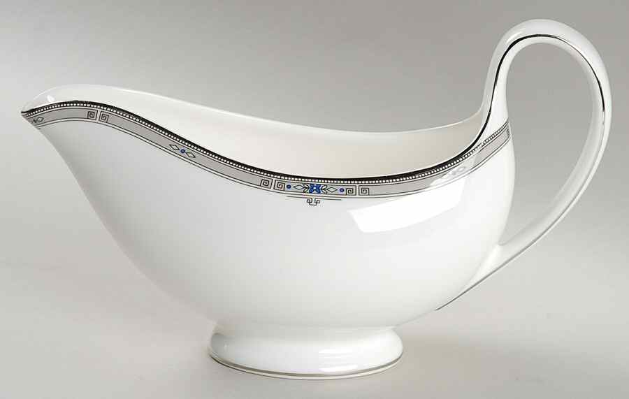 Amherst (Platinum Trim) Gravy Boat by Wedgwood-1