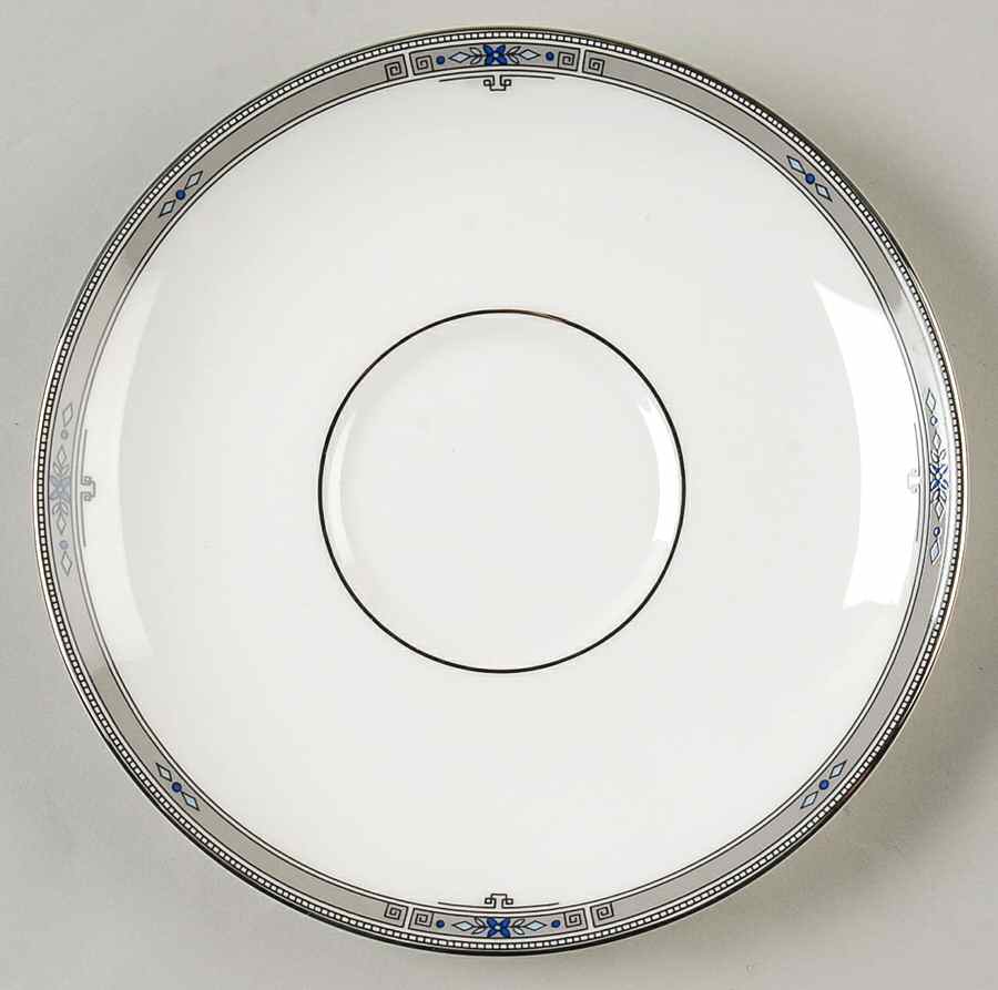 Amherst (Platinum Trim) Saucer for Cream Soup Bowl by Wedgwood-1