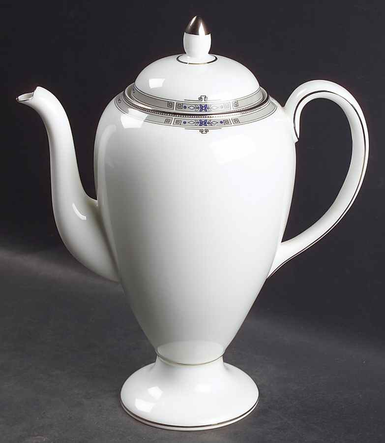 Amherst (Platinum Trim) Small Coffee Pot & Lid by Wedgwood-1