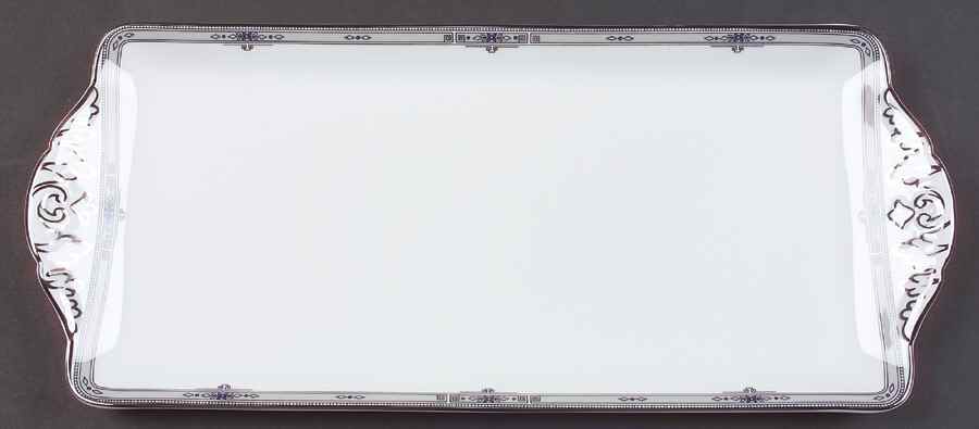 Amherst (Platinum Trim) Large Sandwich Tray by Wedgwood-1