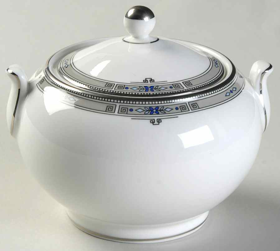 Amherst (Platinum Trim) 146 Shape Sugar Bowl & Lid by Wedgwood-1