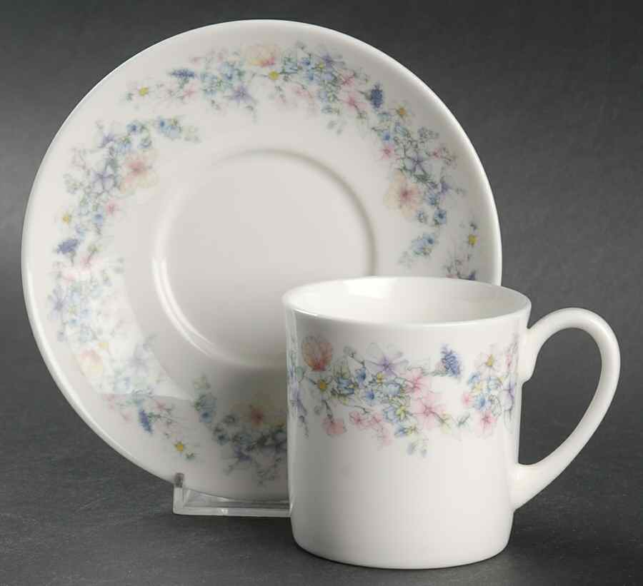 Angela Flat Cup & Saucer Set by Wedgwood-1