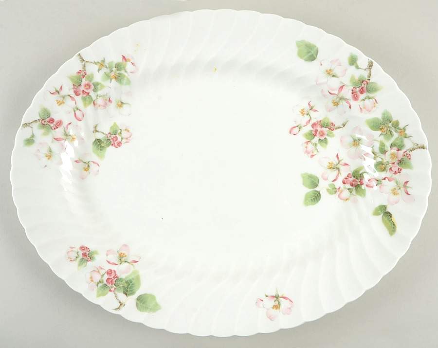 Apple Blossom 17" Oval Serving Platter by Wedgwood-1
