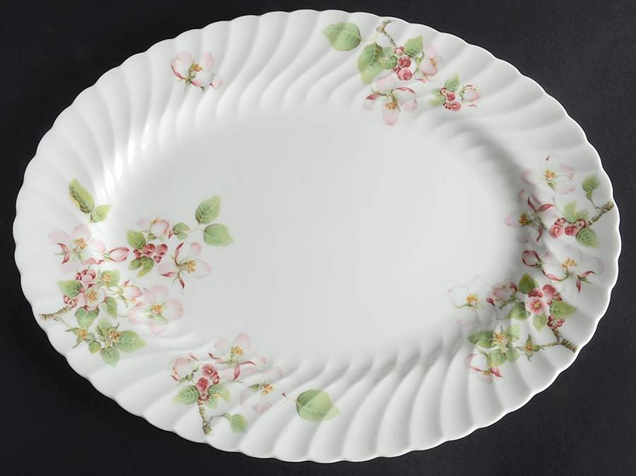 Apple Blossom 15" Oval Serving Platter by Wedgwood-1