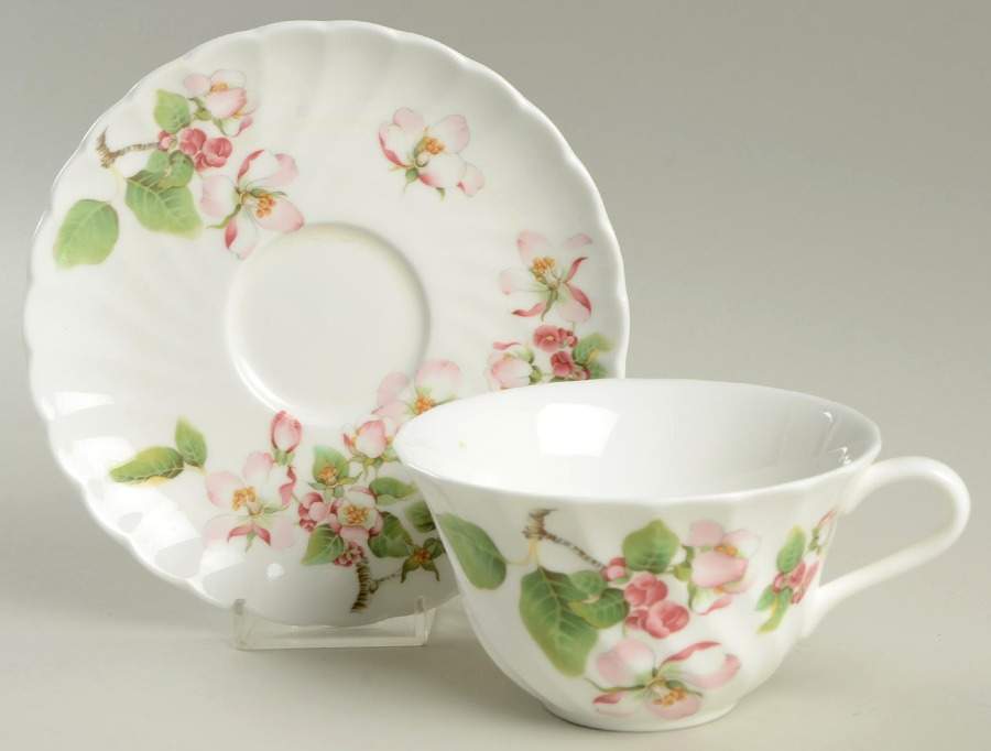 Apple Blossom Breakfast Cup & Saucer Set by Wedgwood-1