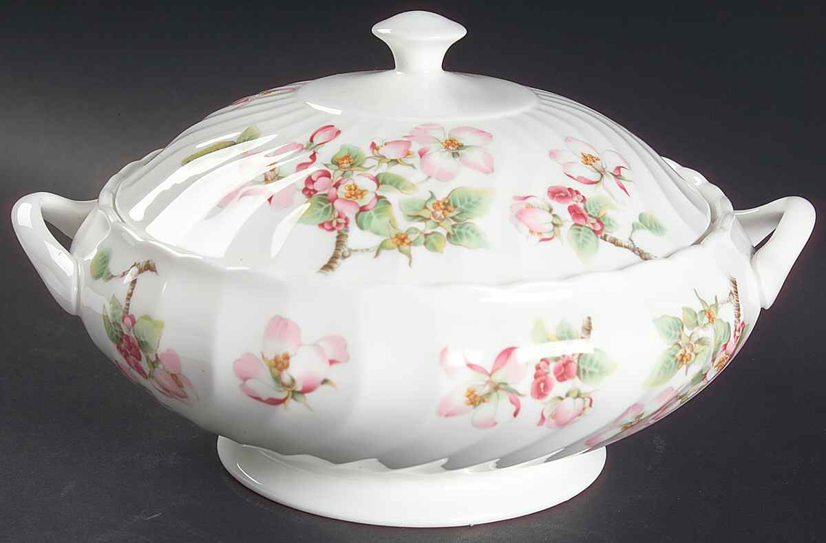Apple Blossom Round Covered Vegetable by Wedgwood-1