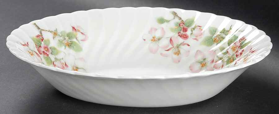 Apple Blossom 10" Oval Vegetable Bowl by Wedgwood-1