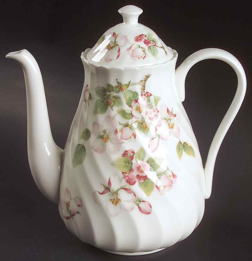 Apple Blossom Coffee Pot & Lid by Wedgwood-1