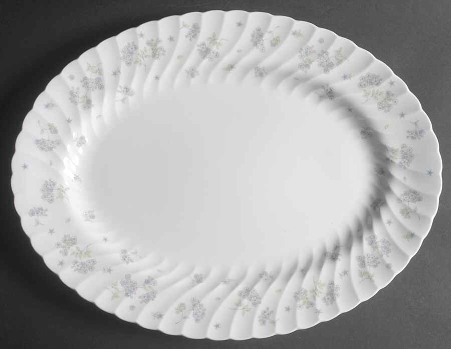 April Flowers 17" Oval Serving Platter by Wedgwood-1