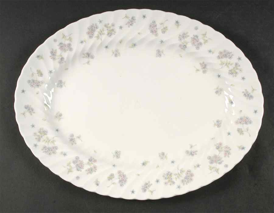 April Flowers 15" Oval Serving Platter by Wedgwood-1