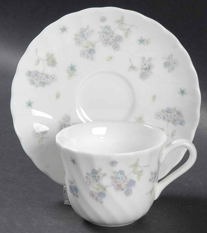 April Flowers Flat Demitasse Cup & Saucer Set by Wedgwood-1