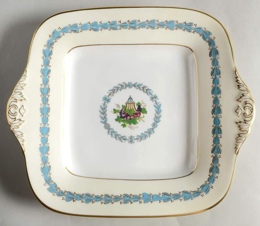 Appledore Square Handled Cake Plate by Wedgwood-1