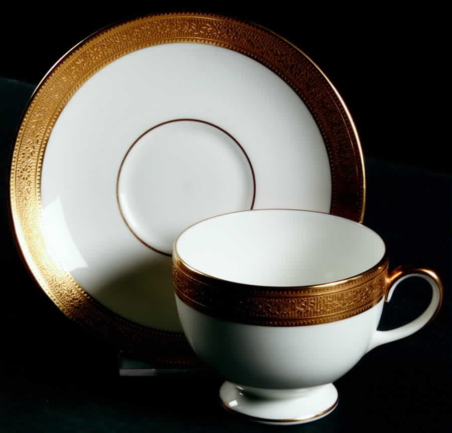 Arlington Acid Footed Cup & Saucer Set by Wedgwood-1