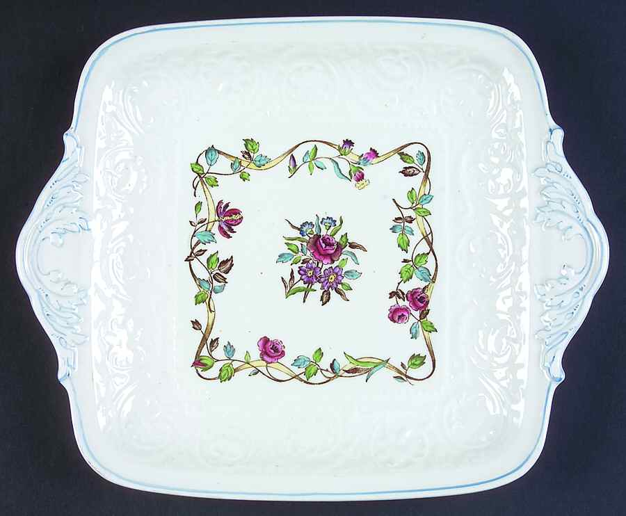 Argyle Square Handled Cake Plate by Wedgwood-1