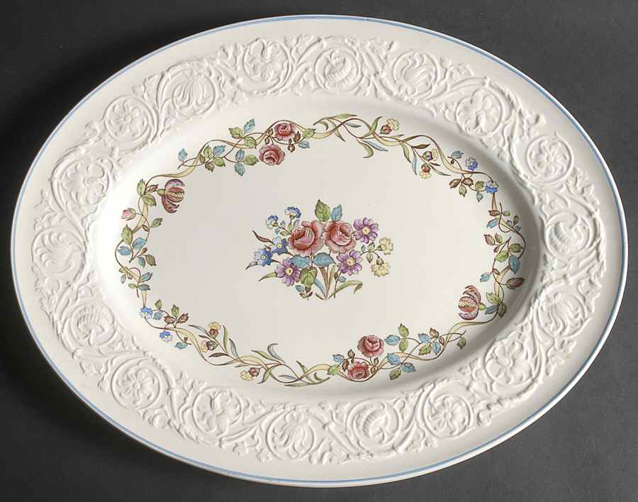 Argyle 16" Oval Serving Platter by Wedgwood-1