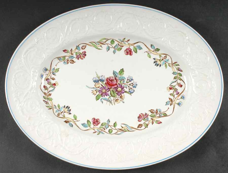 Argyle 14" Oval Serving Platter by Wedgwood-1