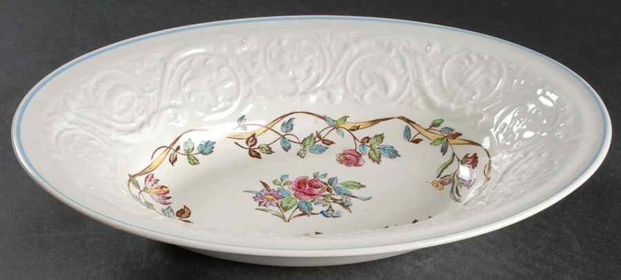 Argyle 10" Oval Vegetable Bowl by Wedgwood-1