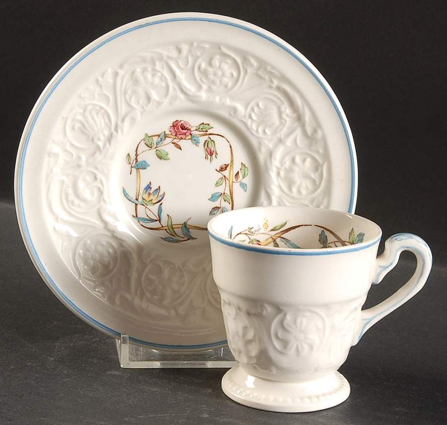 Argyle Footed Demitasse Cup & Saucer Set by Wedgwood-1