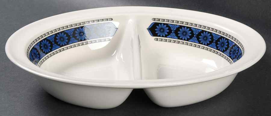 Argosy 9" Oval Divided Vegetable Bowl by Wedgwood-1