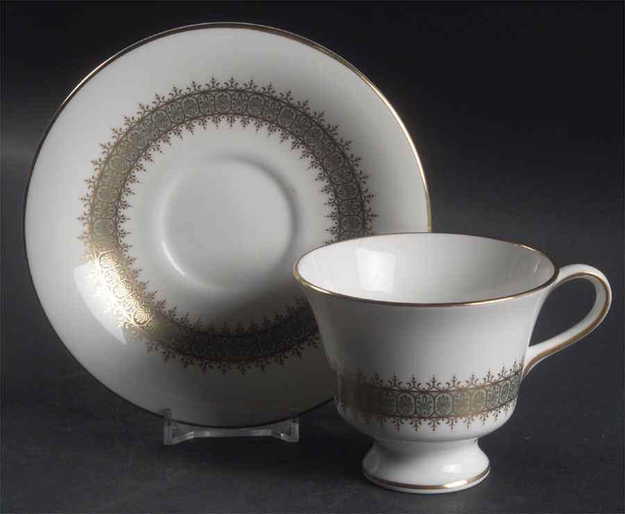 Argyll Footed Cup & Saucer Set by Wedgwood-1