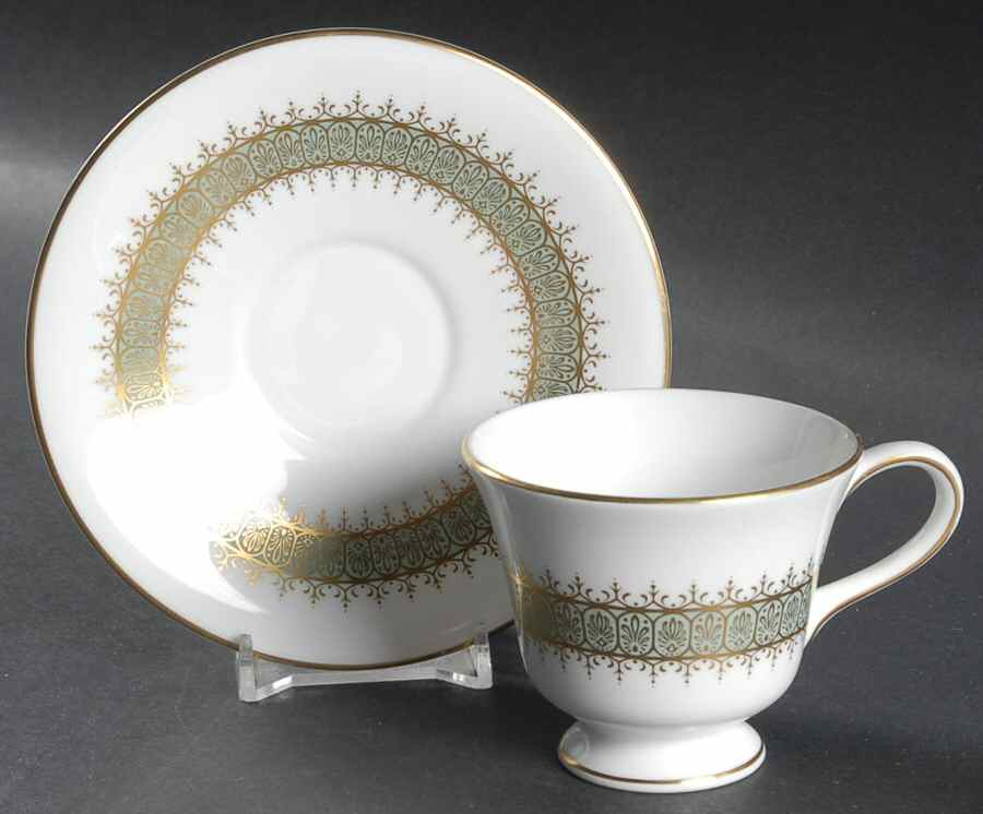 Argyll Footed Demitasse Cup & Saucer Set by Wedgwood-1