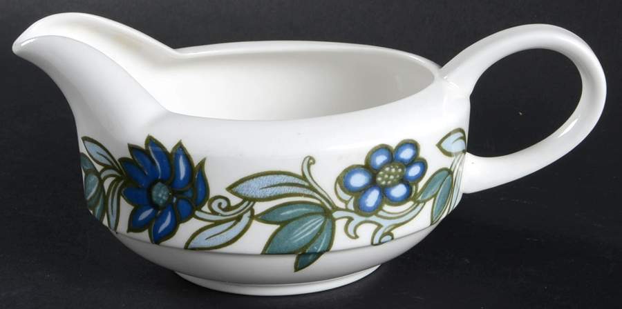 Art Nouveau Blue Gravy Boat by Wedgwood-1