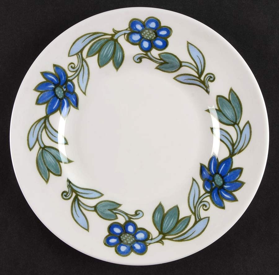 Art Nouveau Blue Bread & Butter Plate by Wedgwood-1