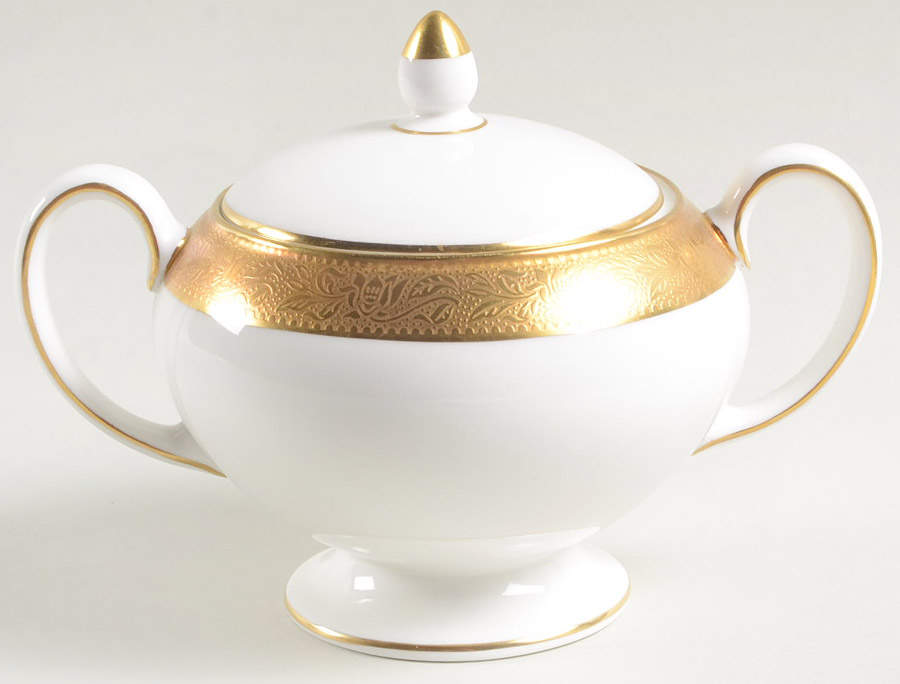 Ascot Leigh Shape Sugar Bowl & Lid by Wedgwood-1