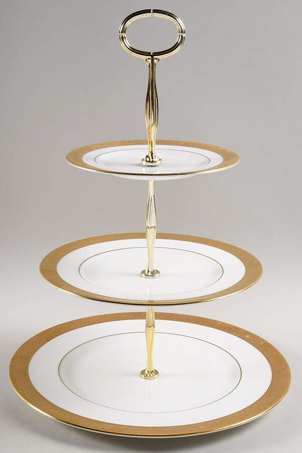 Ascot 13 7/8"-14 1/4" 3-Tiered Serving Tray(DP,SP,BB) HC by Wedgwood-1