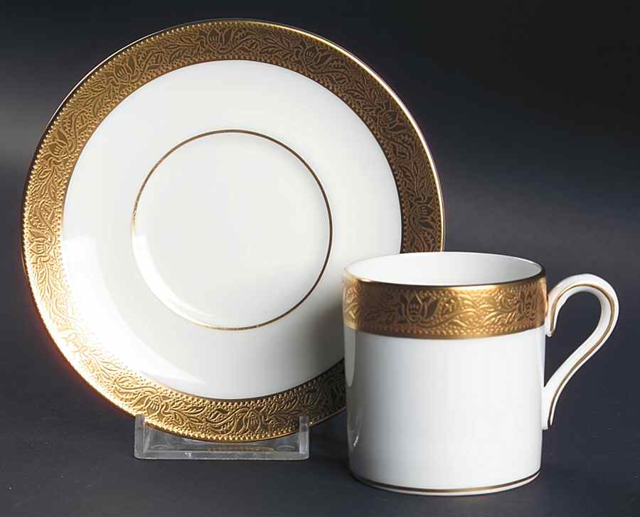 Ascot Bond Shape Demitasse Cup and Saucer Set by Wedgwood-1