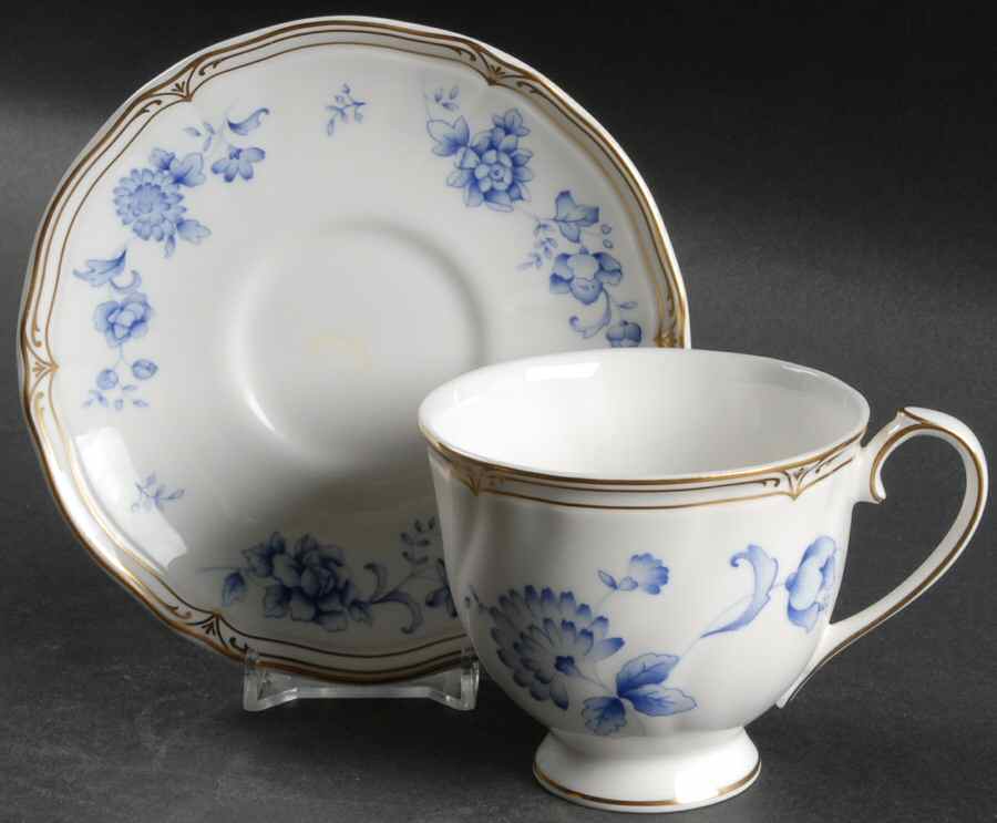 Ashbury Footed Cup & Saucer Set by Wedgwood-1