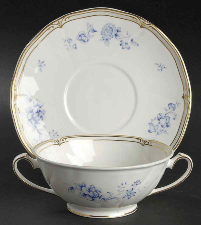 Ashbury Footed Cream Soup Bowl & Saucer Set by Wedgwood-1