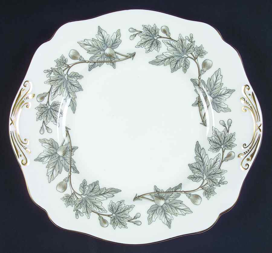 Ashford Grey Square Handled Cake Plate by Wedgwood-1