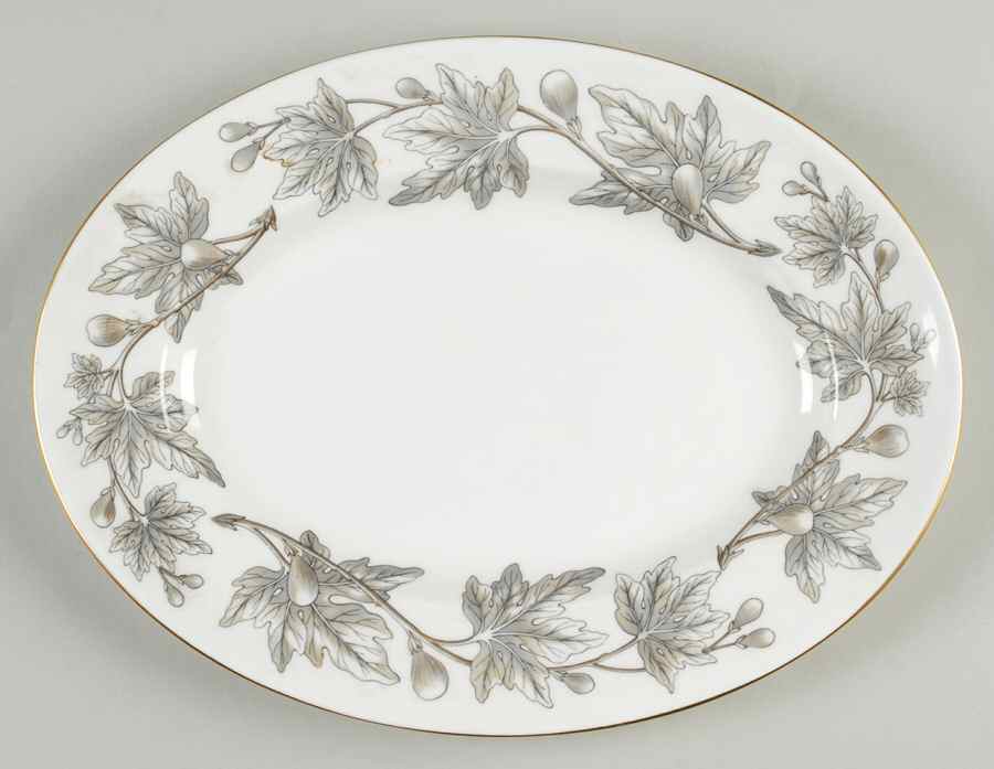 Ashford Grey 10" Oval Serving Platter by Wedgwood-1