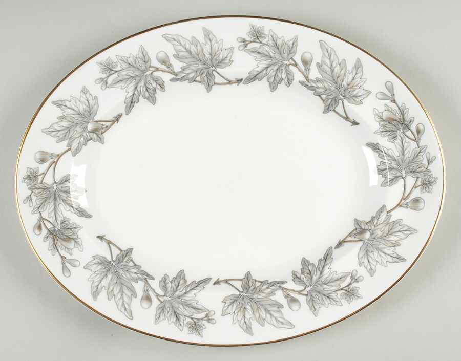 Ashford Grey 13" Oval Serving Platter by Wedgwood-1