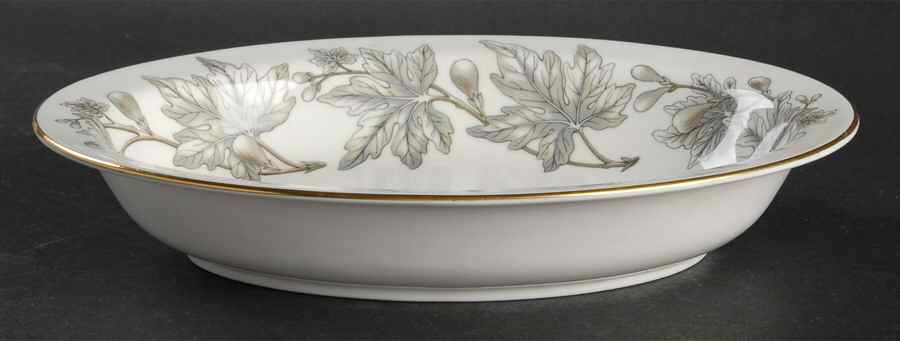 Ashford Grey 9" Oval Vegetable Bowl by Wedgwood-1