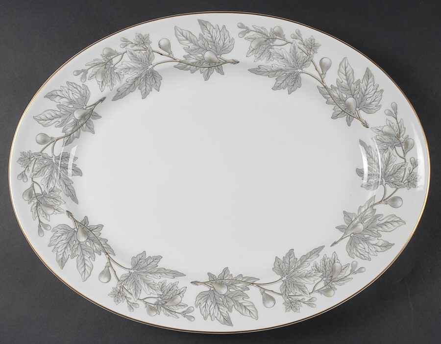 Ashford Grey 17" Oval Serving Platter by Wedgwood-1