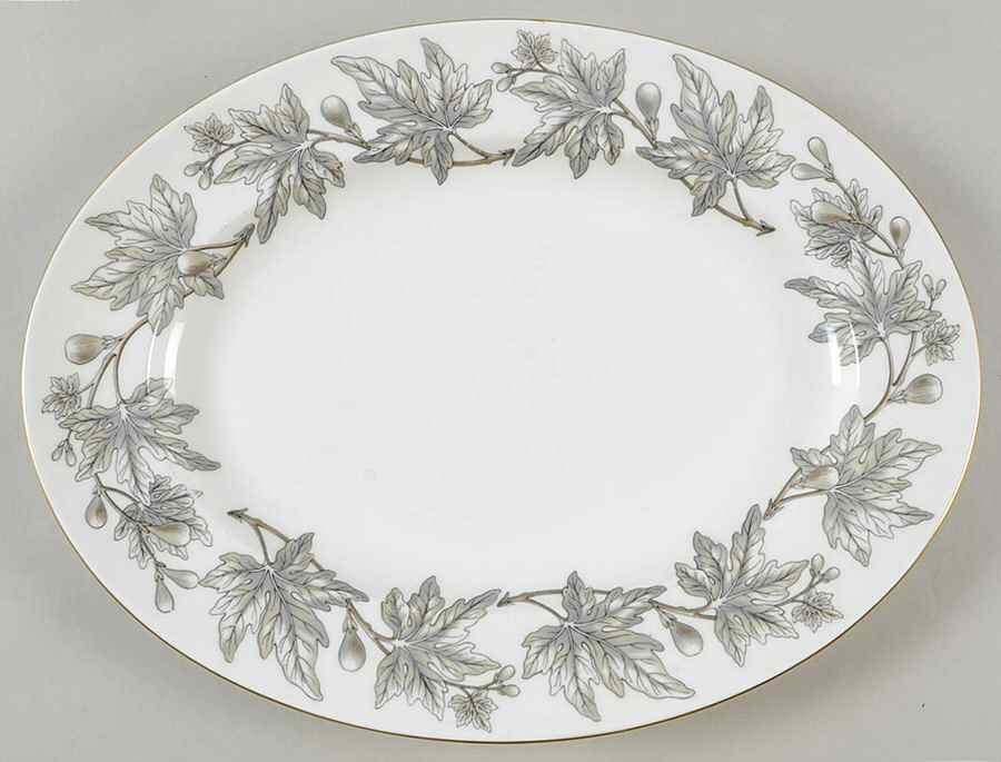 Ashford Grey 13" Oval Serving Platter by Wedgwood-1