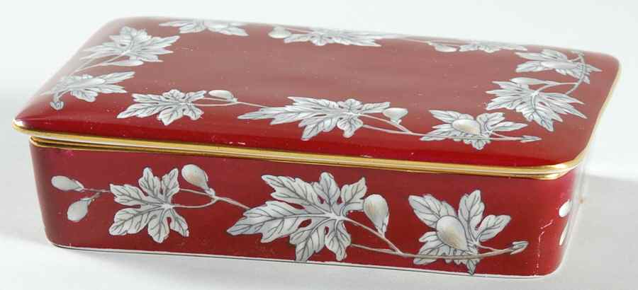 Ashford Red Cigarette Box & Lid by Wedgwood-1
