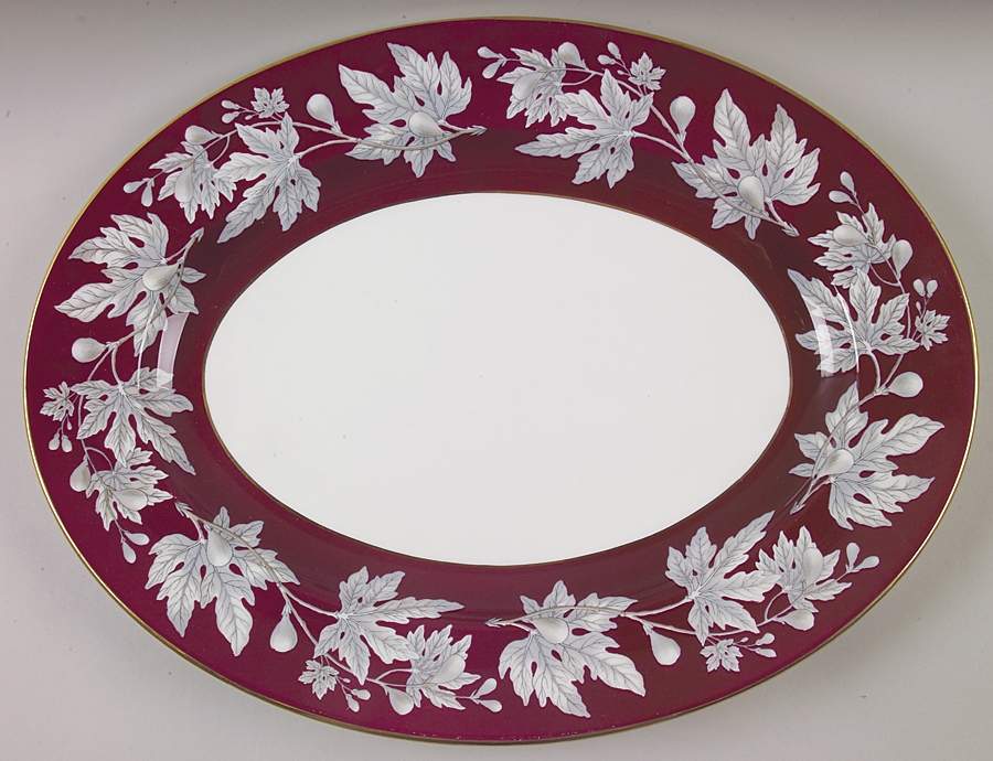 Ashford Red 17" Oval Serving Platter by Wedgwood-1