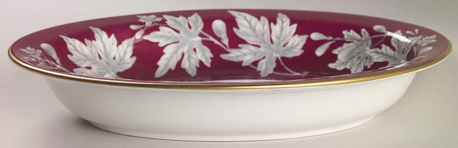 Ashford Red 10" Oval Vegetable Bowl by Wedgwood-1