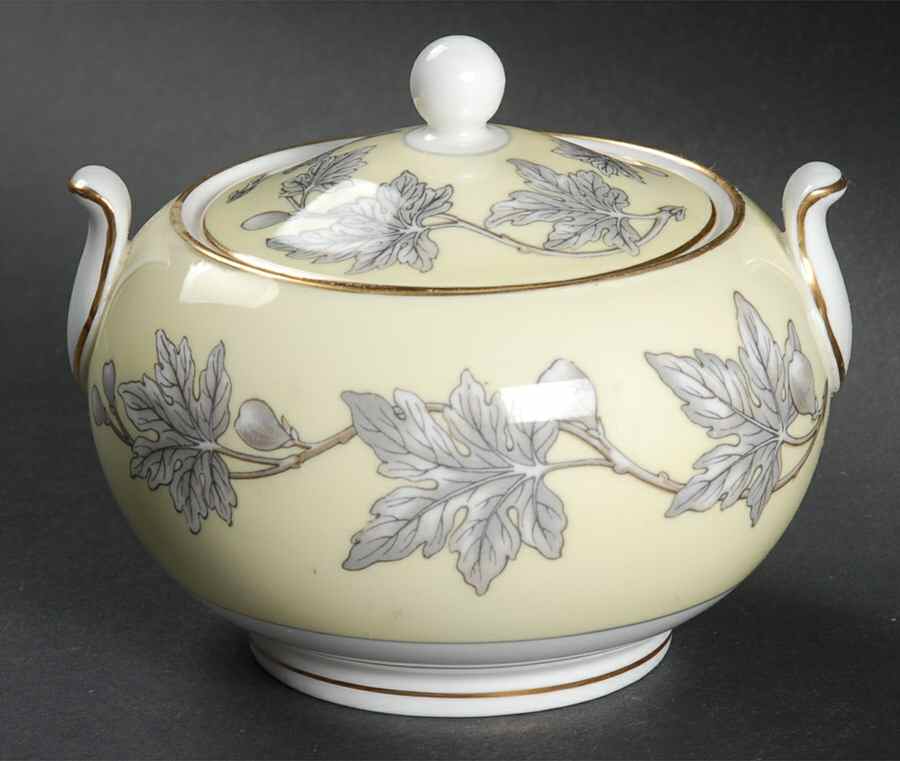 Ashford Yellow 146 Shape Sugar Bowl & Lid by Wedgwood-1