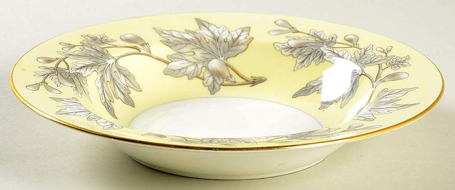 Ashford Yellow Rim Soup Bowl by Wedgwood-1