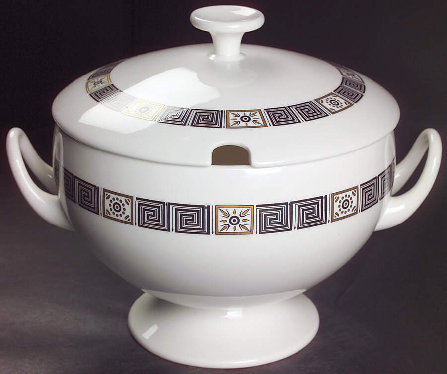 Asia Black Tureen &  Lid by Wedgwood-1