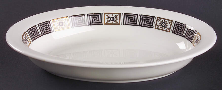 Asia Black 10" Oval Vegetable Bowl by Wedgwood-1