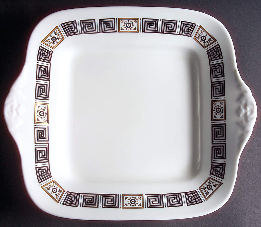 Asia Black Square Handled Cake Plate by Wedgwood-1