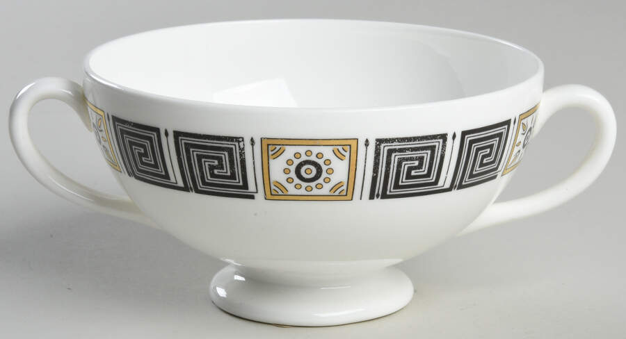 Asia Black Footed Cream Soup Bowl by Wedgwood-1