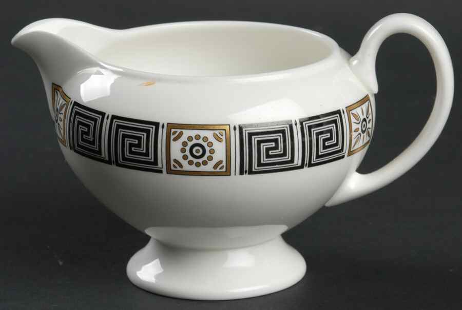 Asia Black Leigh Shape Creamer by Wedgwood-1