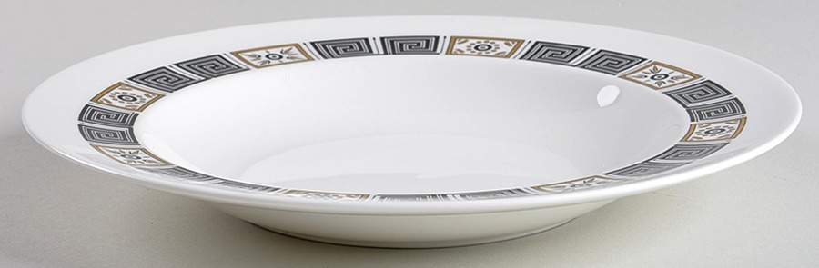 Asia Black Large Rim Soup Bowl by Wedgwood-1