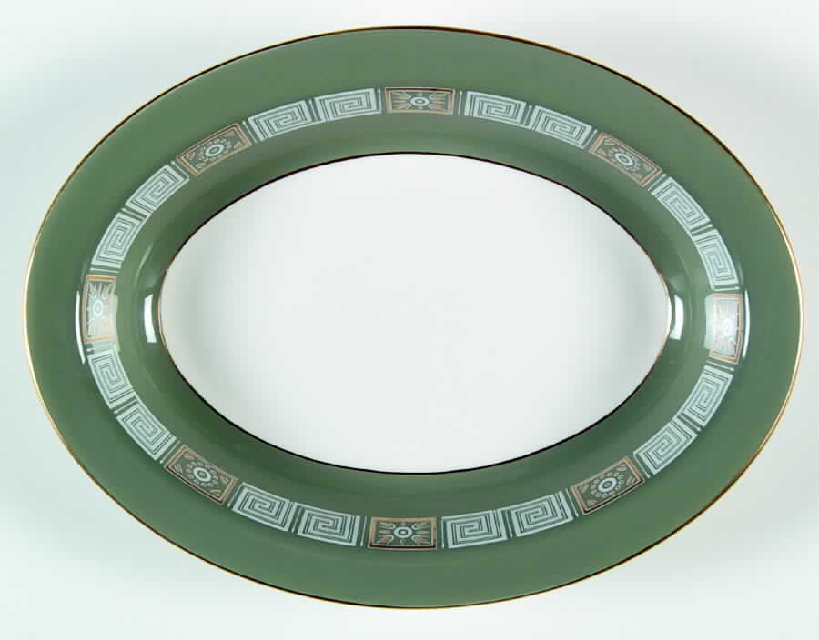 Asia Green 10" Oval Vegetable Bowl by Wedgwood-1